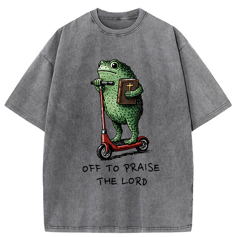 Tokyo-Tiger Off To Praise The Lord Washed T-Shirt