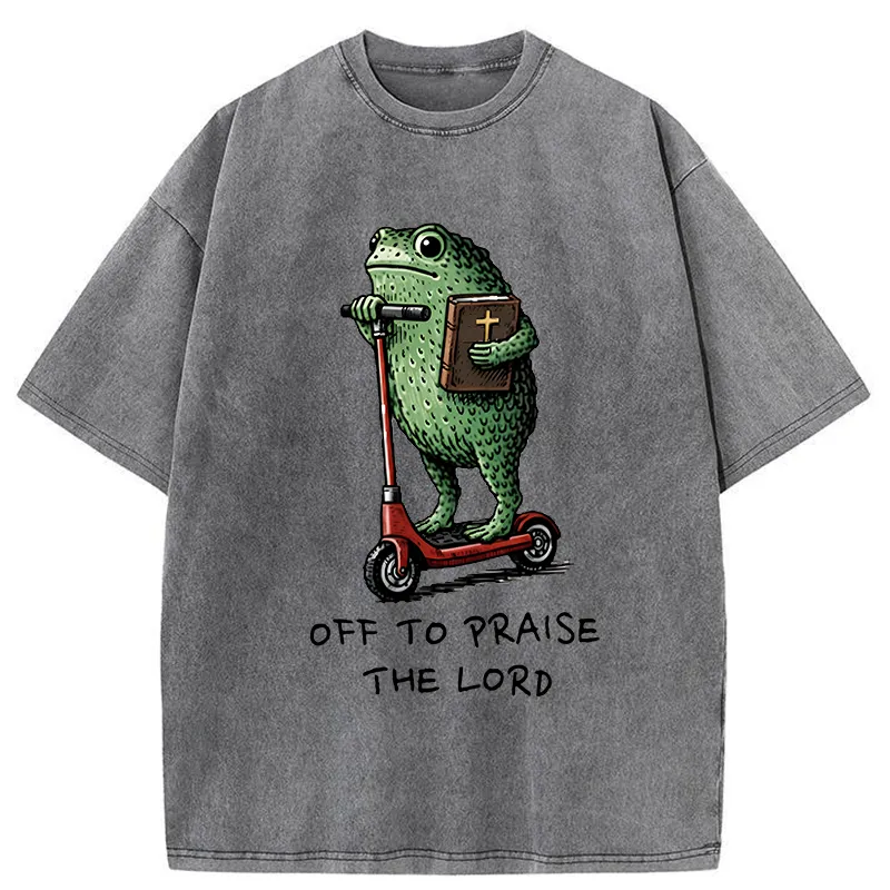 Tokyo-Tiger Off To Praise The Lord Washed T-Shirt