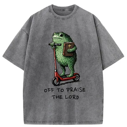 Tokyo-Tiger Off To Praise The Lord Washed T-Shirt