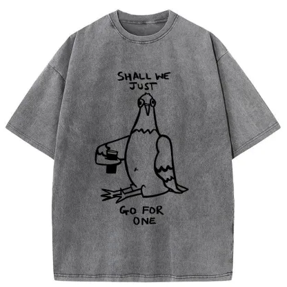 Tokyo-Tiger Go Have A Drink With The Pigeons Washed T-Shirt