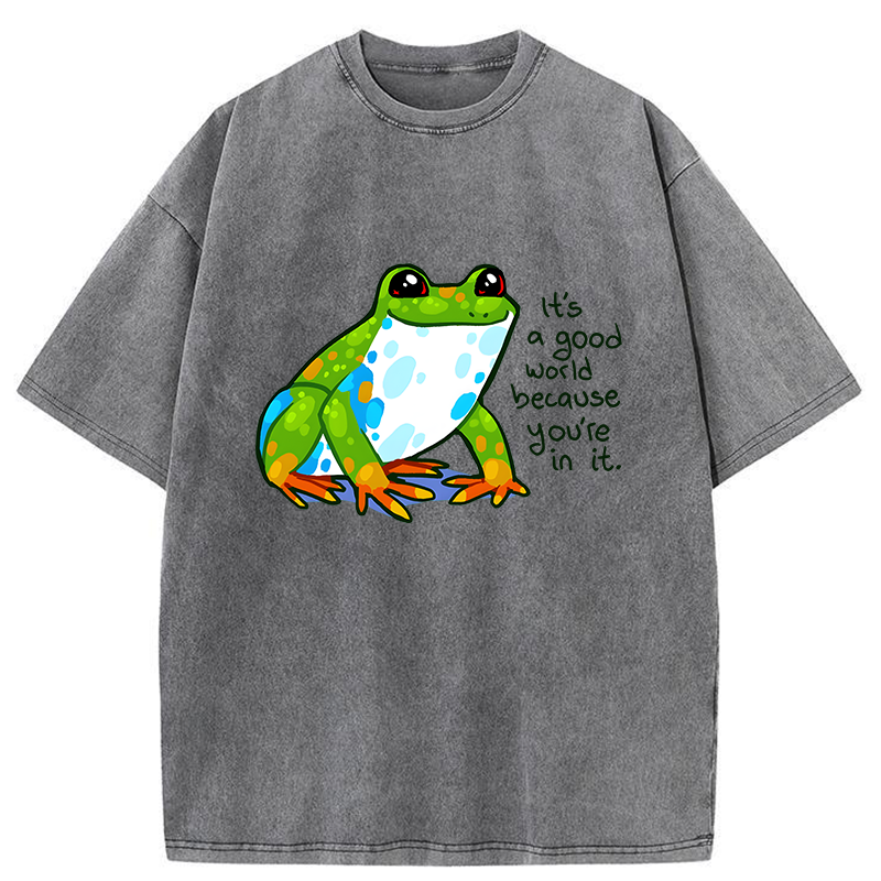 Tokyo-Tiger Smiling Frog Washed T-Shirt