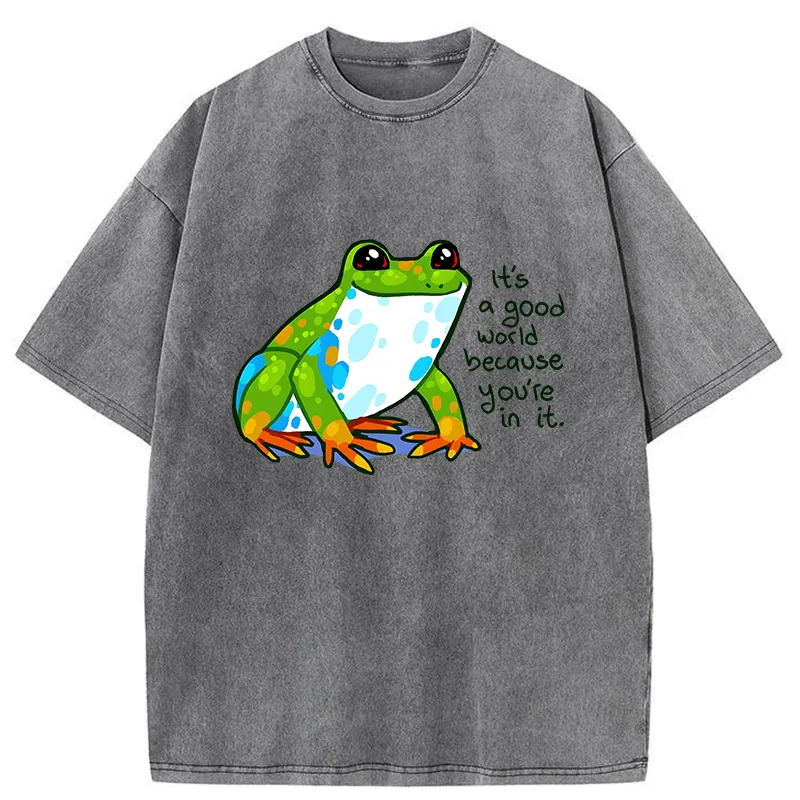 Tokyo-Tiger Smiling Frog Washed T-Shirt