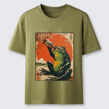 Tokyo-Tiger Frog Drinking Beer Classic T-Shirt