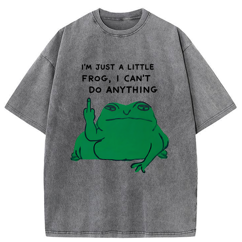 Tokyo-Tiger Frog Giving The Middle Finger Washed T-Shirt