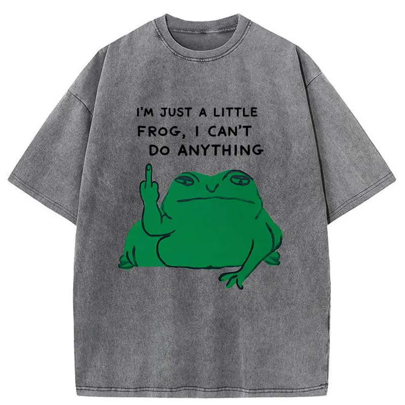 Tokyo-Tiger Frog Giving The Middle Finger Washed T-Shirt