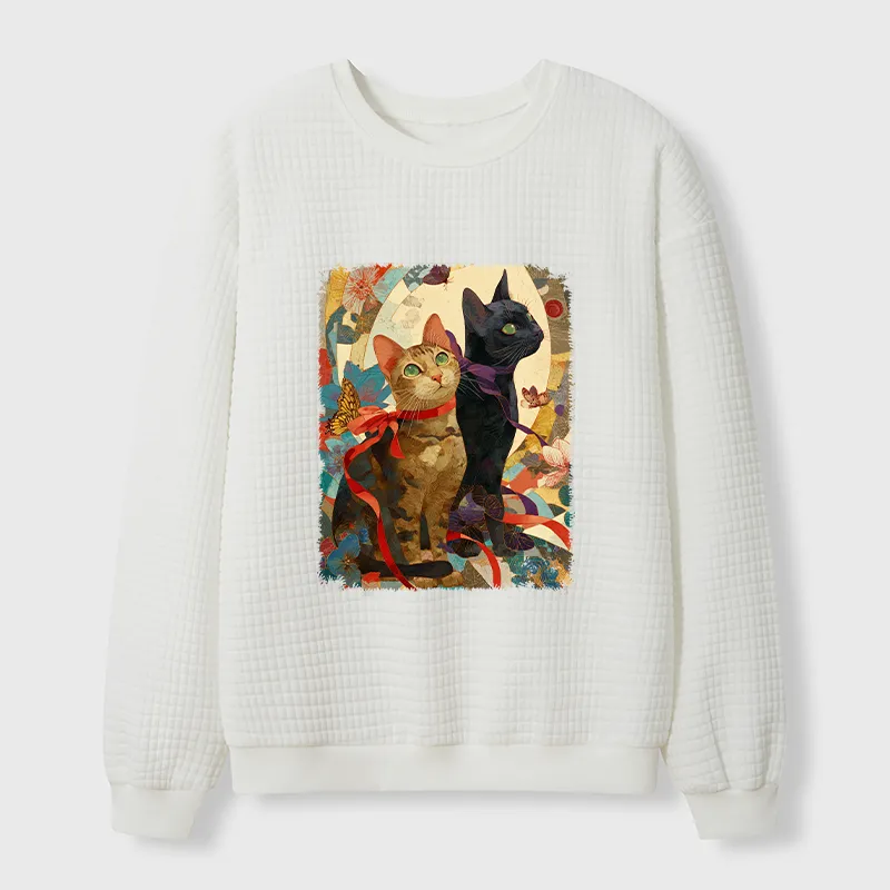 Tokyo-Tiger Ribbon Riot Waffle Sweatshirt