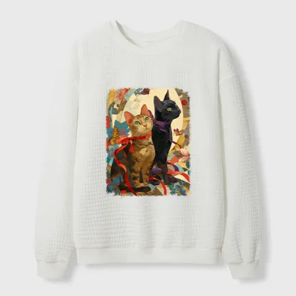 Tokyo-Tiger Ribbon Riot Waffle Sweatshirt