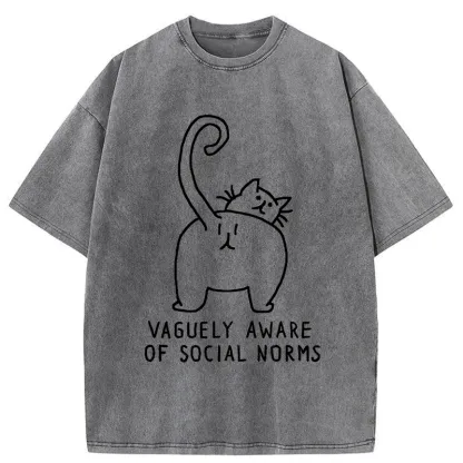 Tokyo-Tiger Vague Understanding Funny Washed T-Shirt