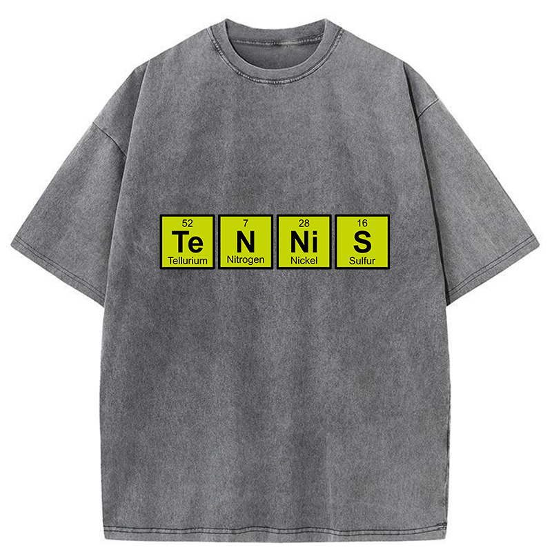 Tokyo-Tiger Tennis Periodic Table Washed T-Shirt