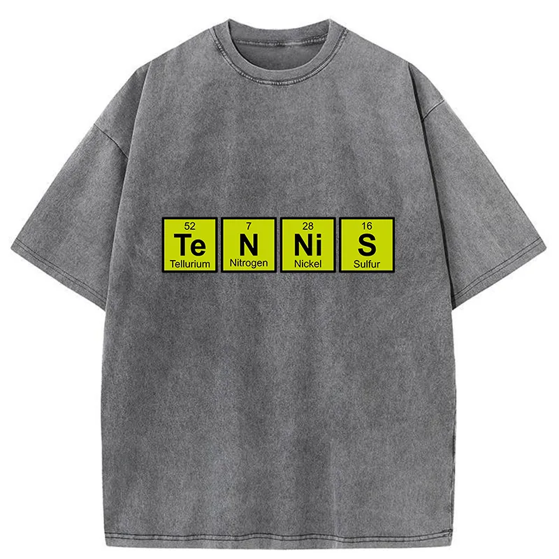 Tokyo-Tiger Tennis Periodic Table Washed T-Shirt