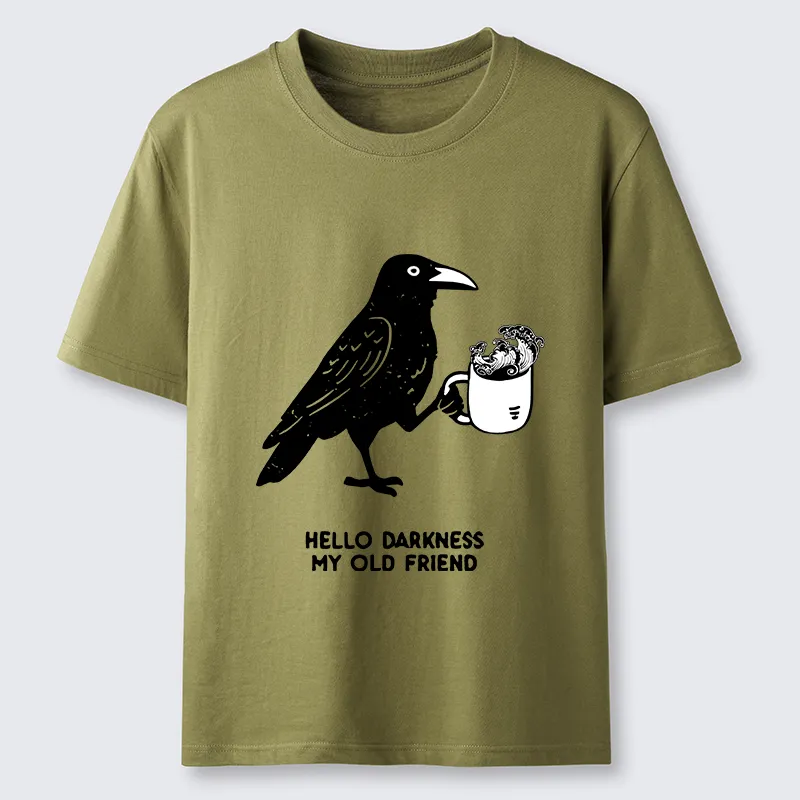 Tokyo-Tiger Crow Drinking Black Coffee Funny Classic T-Shirt