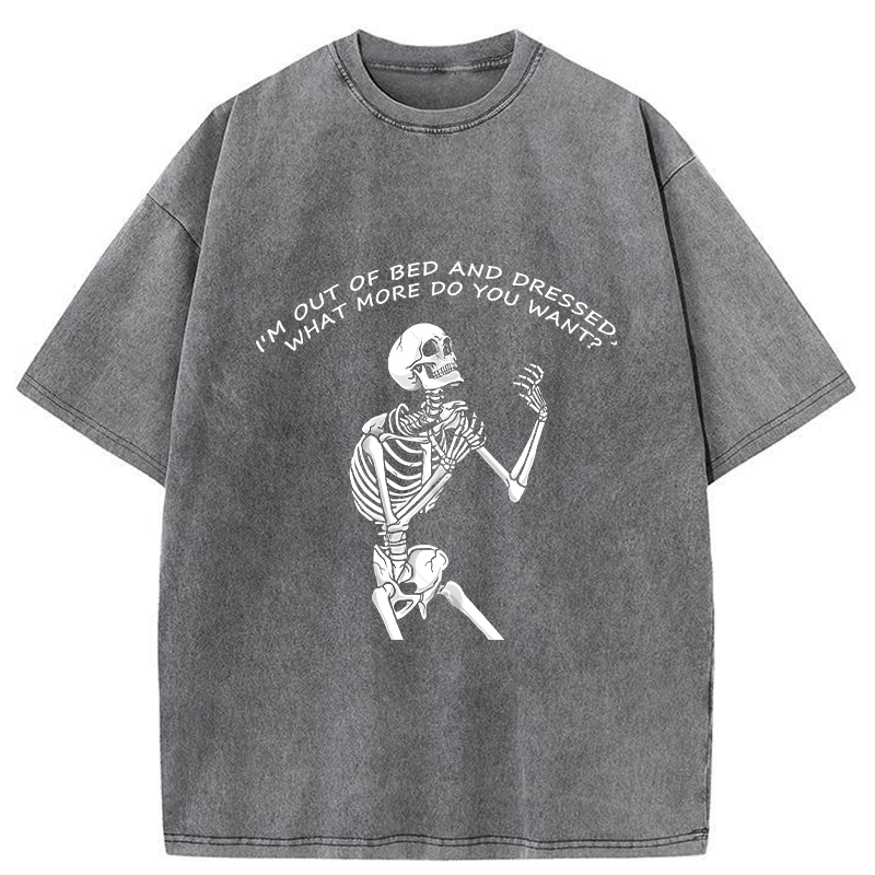 Tokyo-Tiger Skeleton Driven Mad Washed T-Shirt