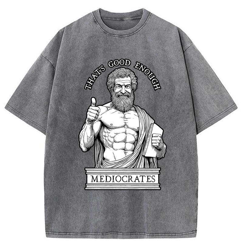 Tokyo-Tiger Humorous Ancient Philosopher Washed T-Shirt