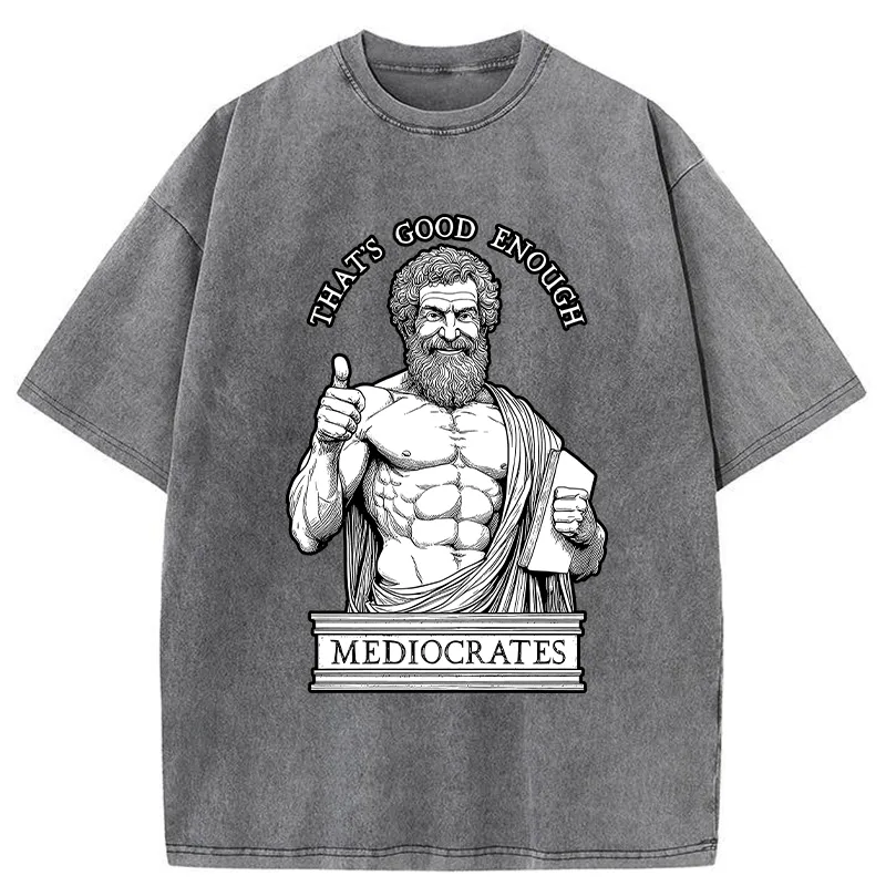 Tokyo-Tiger Humorous Ancient Philosopher Washed T-Shirt
