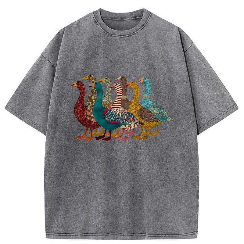 Tokyo-Tiger All Kinds Of Ducks Washed T-Shirt