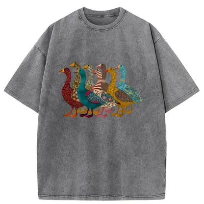 Tokyo-Tiger All Kinds Of Ducks Washed T-Shirt