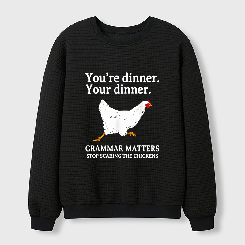 Tokyo-Tiger Don't Scare The Chickens Waffle Sweatshirt