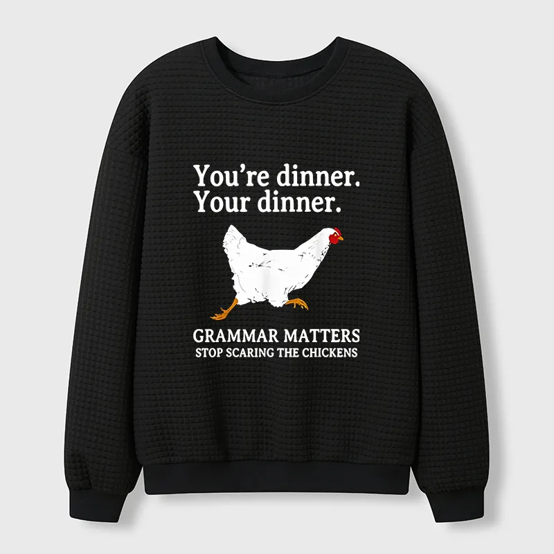 Tokyo-Tiger Don't Scare The Chickens Waffle Sweatshirt