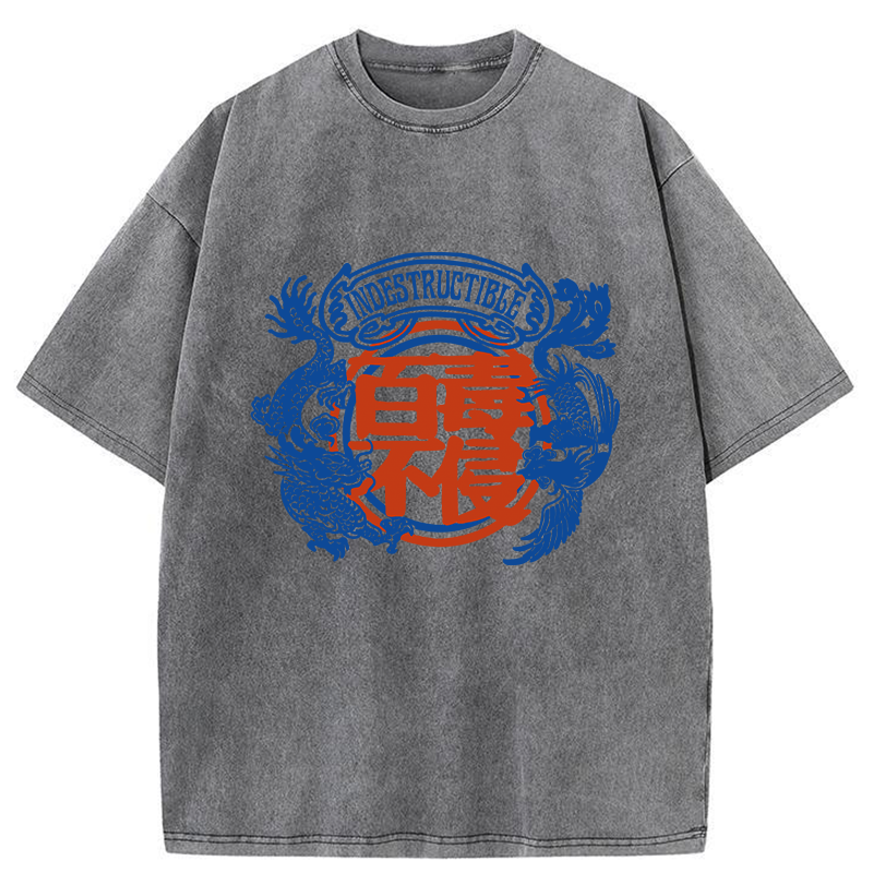 Tokyo-Tiger Indestructible Kanji Washed T-Shirt