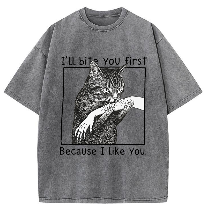 Tokyo-Tiger I Bit You Because I Love You So Much Washed T-Shirt