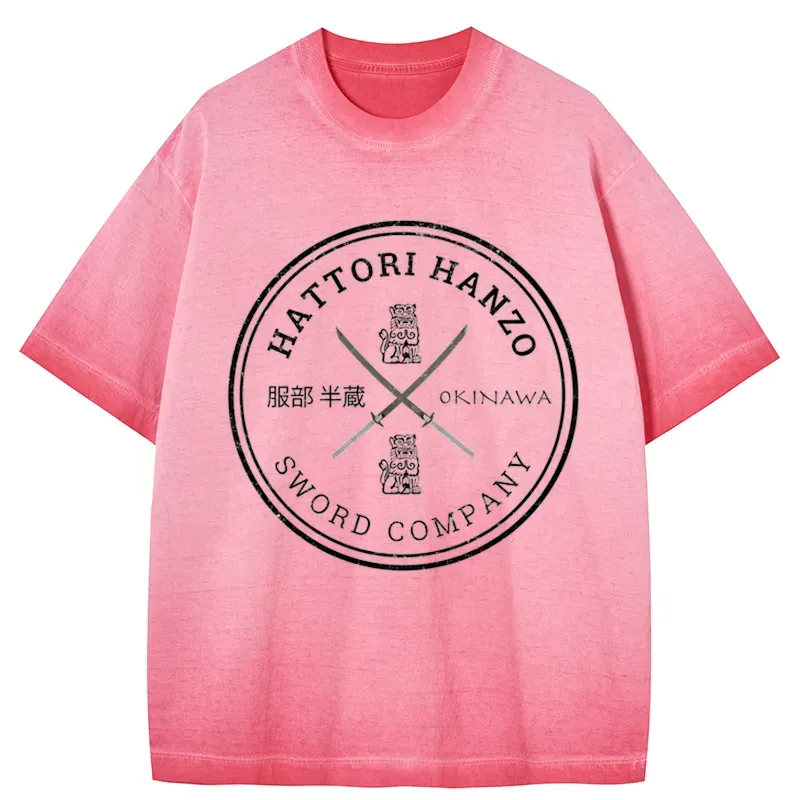 Tokyo-Tiger Hattori Hanzo Sword Company Gradient Washed T-Shirt