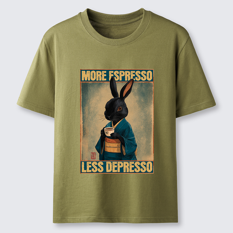 Tokyo-Tiger More Espresso Less Depresso Rabbit Classic T-Shirt