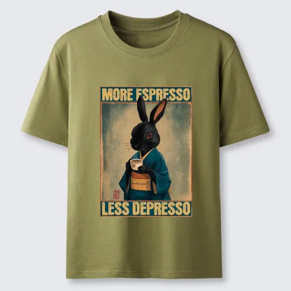 Tokyo-Tiger More Espresso Less Depresso Rabbit Classic T-Shirt