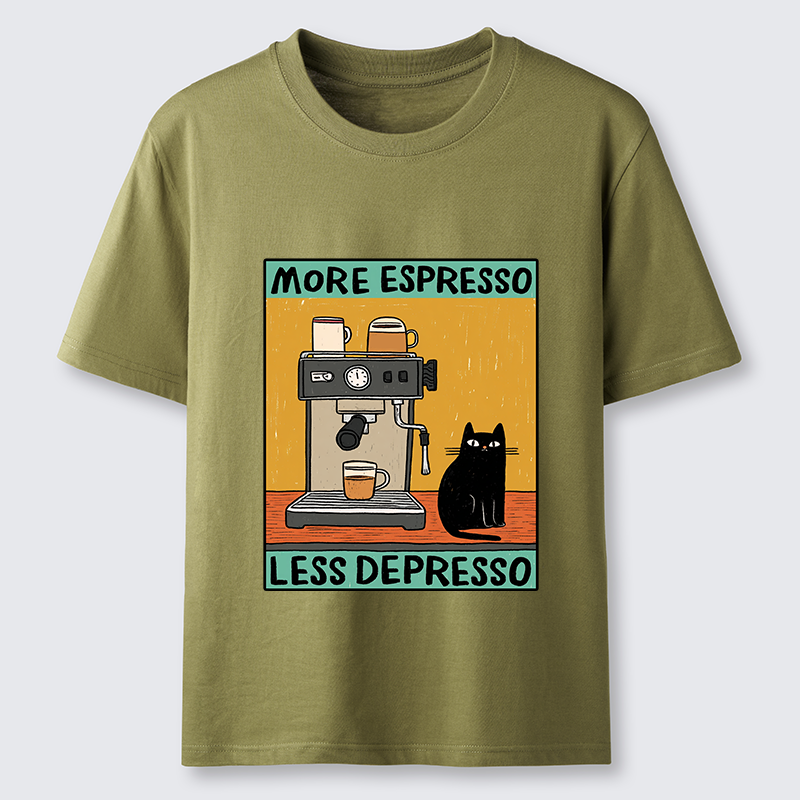 Tokyo-Tiger More Espresso Less Depresso Cute Cat Classic T-Shirt