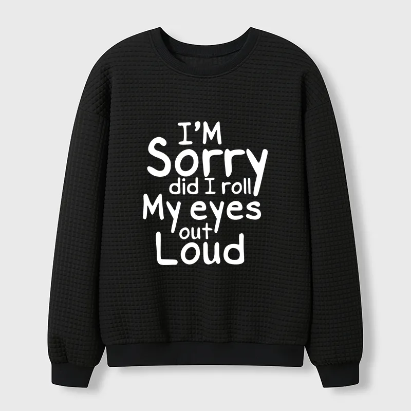 Tokyo-Tiger Rolling One's Eyes Funny Waffle Sweatshirt