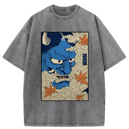 Tokyo-Tiger Japanese Demons Washed T-Shirt