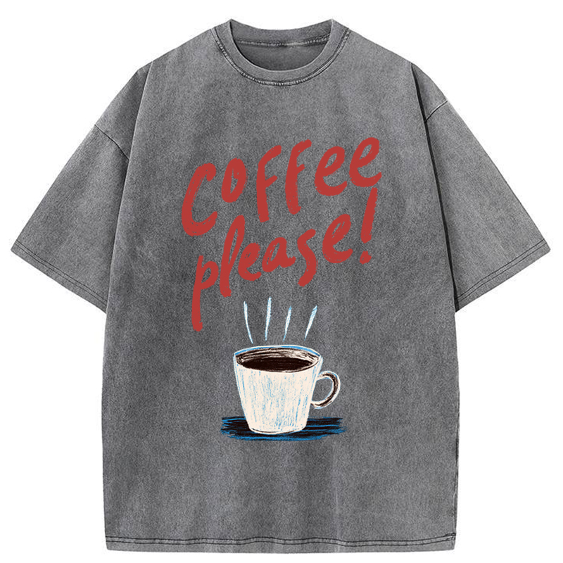 Tokyo-Tiger Coffee Please Washed T-Shirt