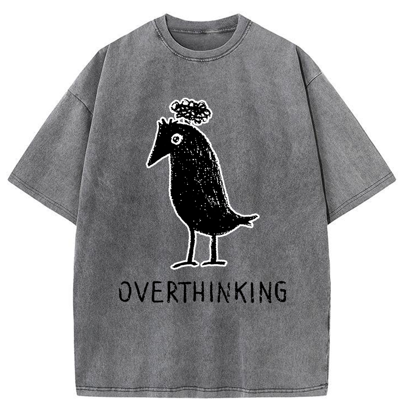 Tokyo-Tiger Overthinking Crow Washed T-Shirt