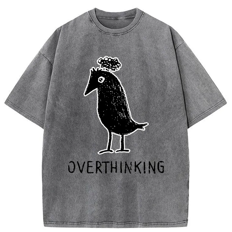 Tokyo-Tiger Overthinking Crow Washed T-Shirt