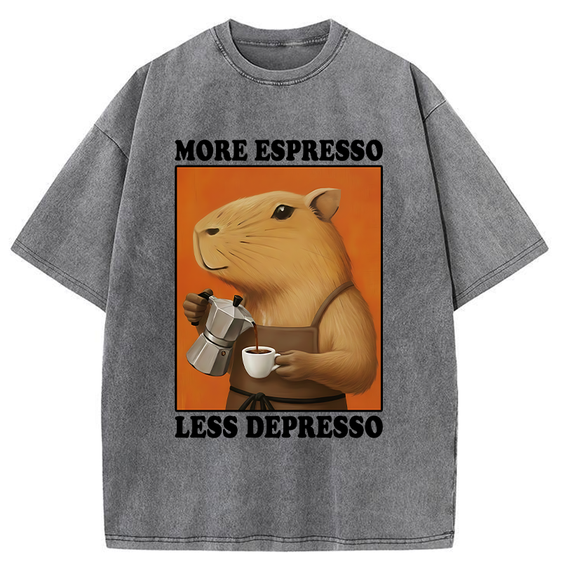 Tokyo-Tiger Capybar Barista Washed T-Shirt