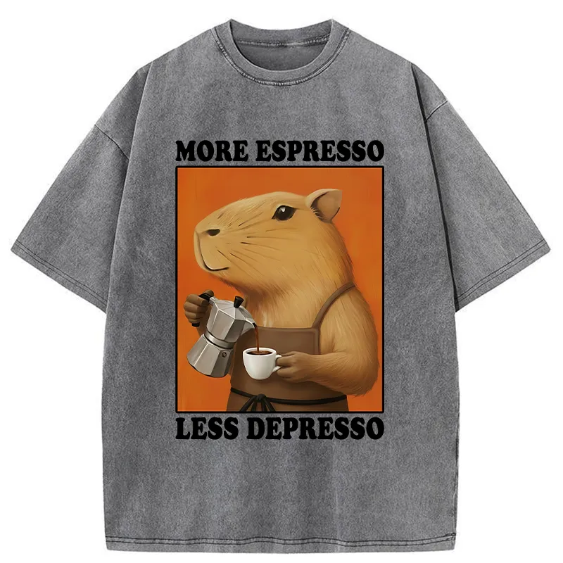 Tokyo-Tiger Capybar Barista Washed T-Shirt