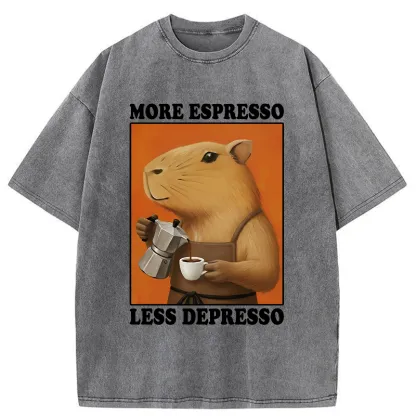 Tokyo-Tiger Capybar Barista Washed T-Shirt