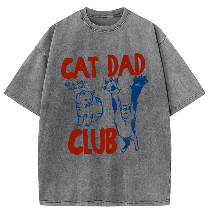 Tokyo-Tiger Cat Dad's Special Washed T-Shirt