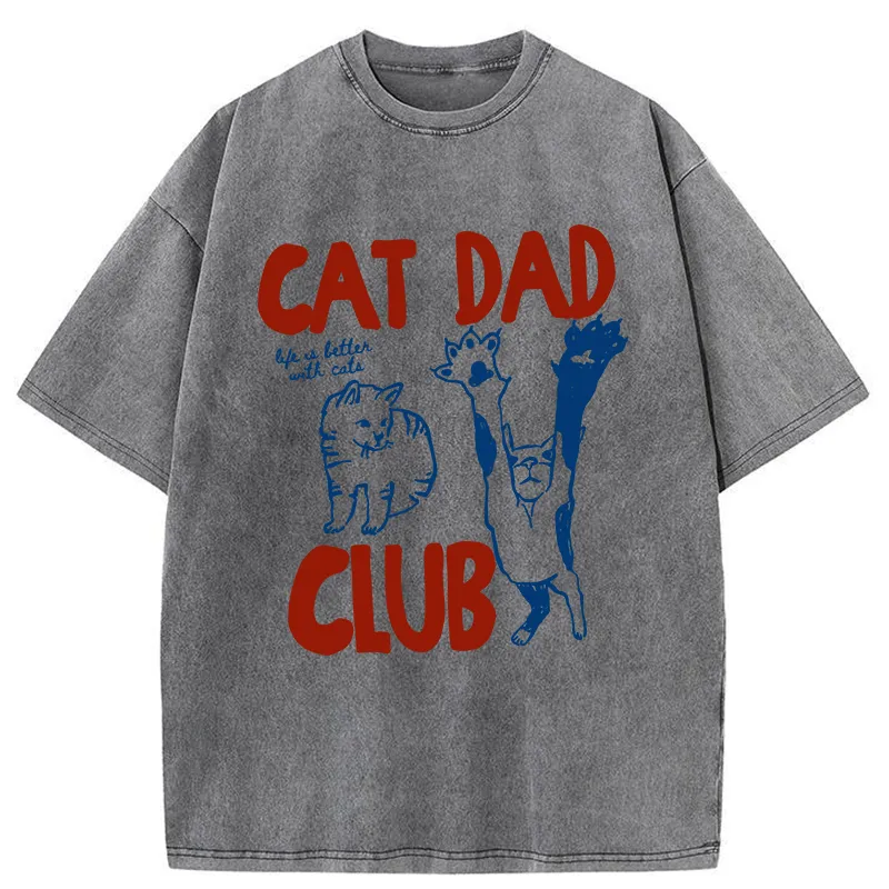 Tokyo-Tiger Cat Dad's Special Washed T-Shirt