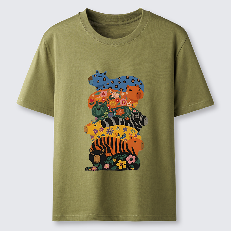 Tokyo-Tiger Cute Colorful Capybaras Classic T-Shirt