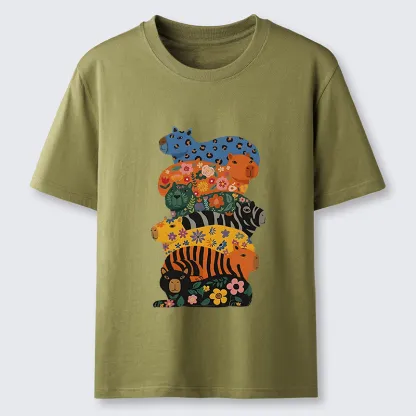 Tokyo-Tiger Cute Colorful Capybaras Classic T-Shirt