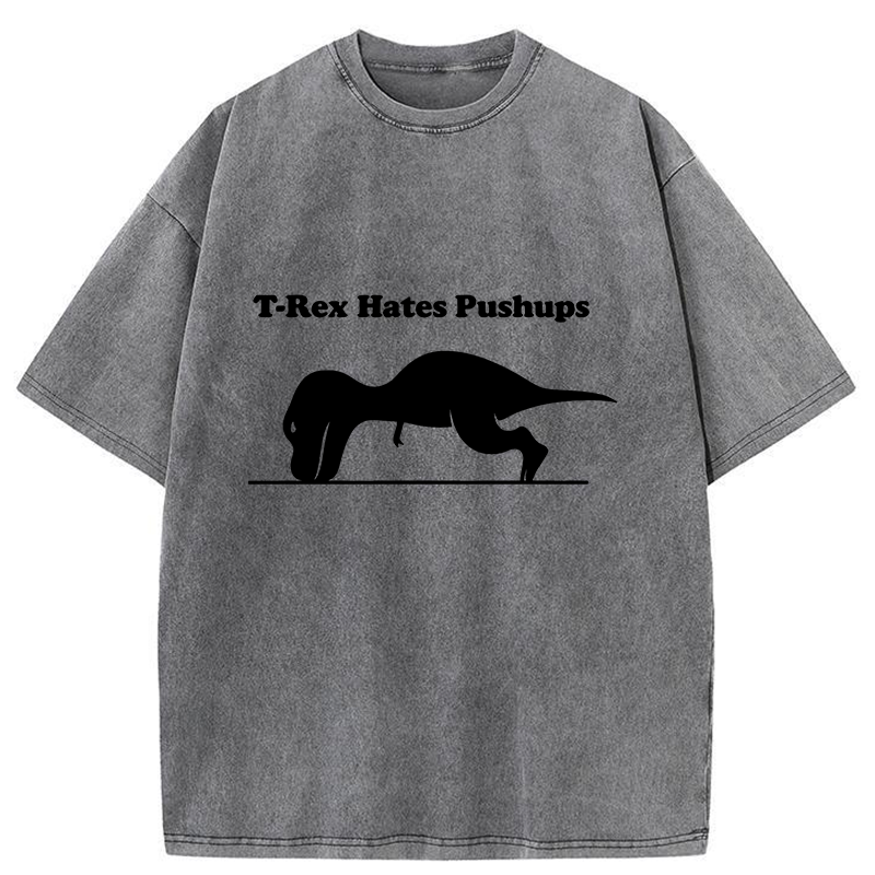 Tokyo-Tiger Dinosaurs Couldn't Do Push-ups Washed T-Shirt
