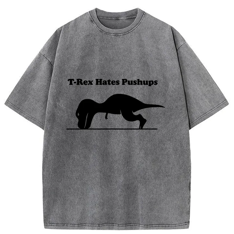Tokyo-Tiger Dinosaurs Couldn't Do Push-ups Washed T-Shirt