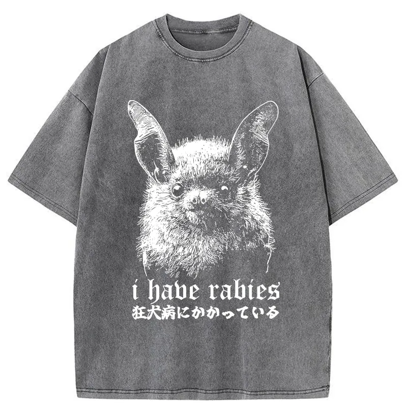 Tokyo-Tiger Bats Carry Rabies Washed T-Shirt
