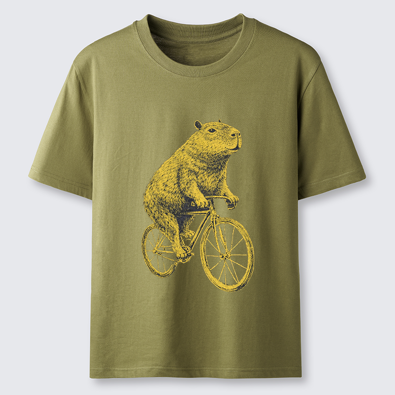 Tokyo-Tiger Funny Capybara On A Bike Classic T-Shirt