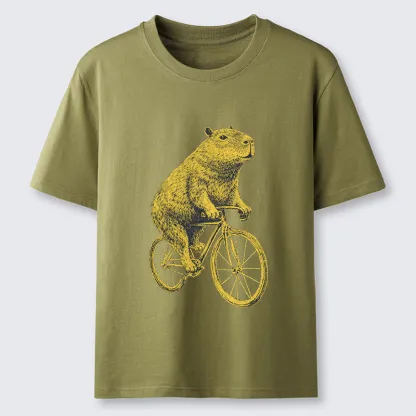 Tokyo-Tiger Funny Capybara On A Bike Classic T-Shirt