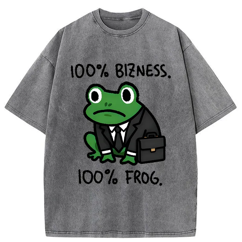 Tokyo-Tiger 100% Bizness 100% Frog Washed T-Shirt