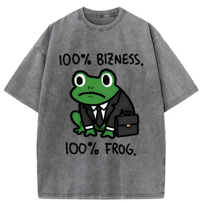 Tokyo-Tiger 100% Bizness 100% Frog Washed T-Shirt