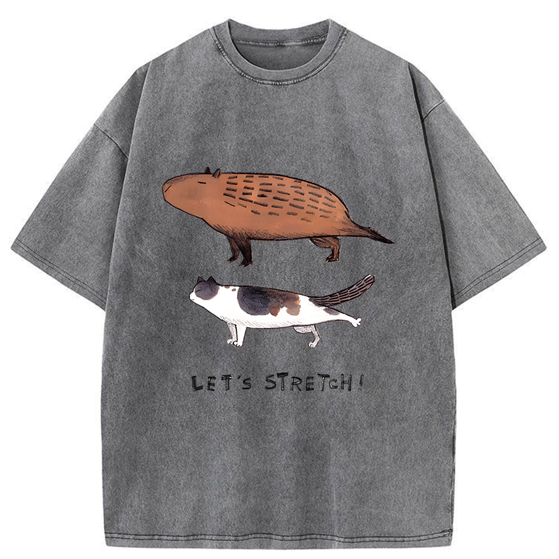 Tokyo-Tiger Let's Stretch Together Washed T-Shirt