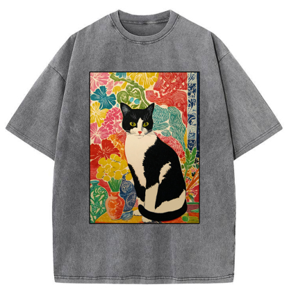 Tokyo-Tiger Silence And Petals Washed T-Shirt