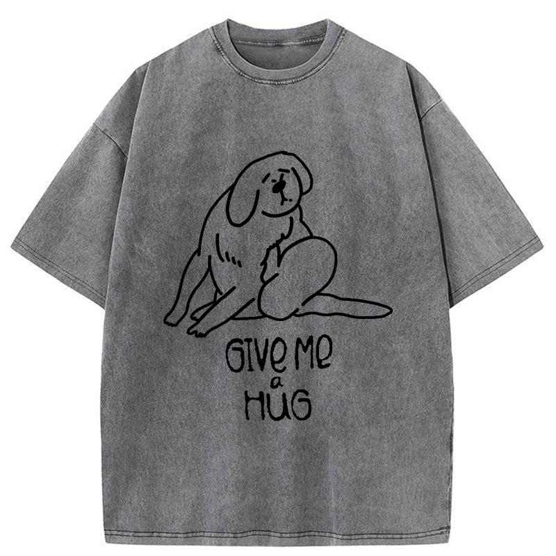 Tokyo-Tiger Dog Scratching Funny Washed T-Shirt